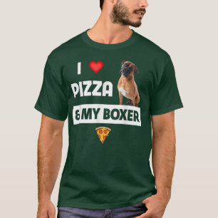 Ich Liebe Pizza und mein Boer Downer Pepperoni Foo T-Shirt