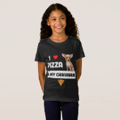 Ich Liebe Pizza und mein Chihuahua Dog Besitzer Pe T-Shirt (Vorne ganz)