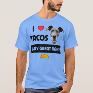 Ich Liebe Pizza und mein großer Dane Hund Pepperon T-Shirt