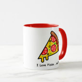 Ich Liebe Pizza.und Sie Funny Tasse (VorderseiteRechts)