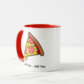 Ich Liebe Pizza.und Sie Funny Tasse (Vorderseite Links)