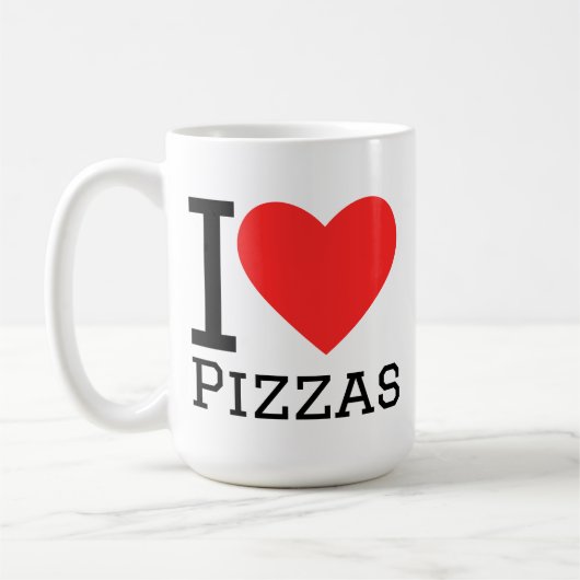 Ich liebe Pizzas Kaffeetasse (Links)