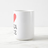 Ich liebe Pizzastück Kaffeetasse (Mittel)
