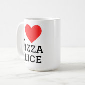Ich liebe Pizzastück Kaffeetasse (Vorderseite Links)