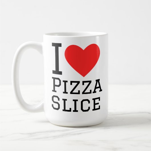Ich liebe Pizzastück Kaffeetasse (Links)