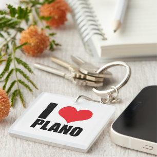 Ich liebe Plano Schlüsselanhänger