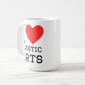Ich liebe plastische Kunst  Kaffeetasse (Vorderseite Links)