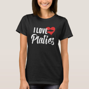 Ich liebe Platies Geschenk für Fischliebhaber T-Shirt