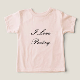 Ich Liebe Poetry Kleinkind's T - Shirt (Cream & Bl