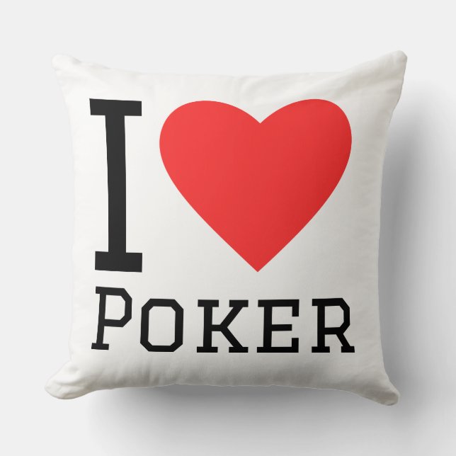 Ich liebe Poker Kissen (Vorderseite)