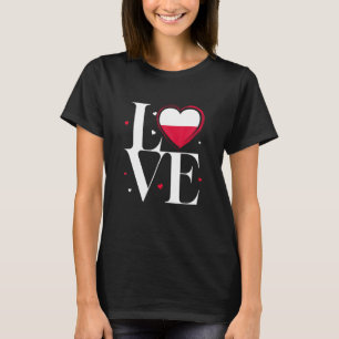Ich liebe Polen Vintage Polnische Wurzeln Herz Pol T-Shirt
