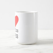 Ich liebe Politikbücher Kaffeetasse (Mittel)