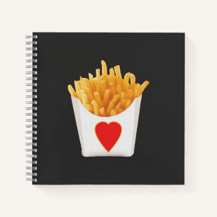 Ich liebe Pommes Frites Notizblock
