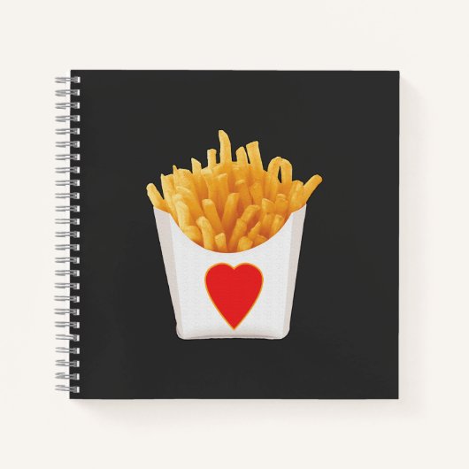 Ich liebe Pommes Frites Notizblock (Vorderseite)