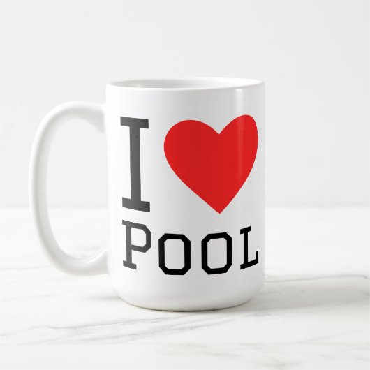 Ich liebe Pool Kaffeetasse (Links)