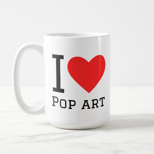 Ich liebe Pop-Art Kaffeetasse (Links)