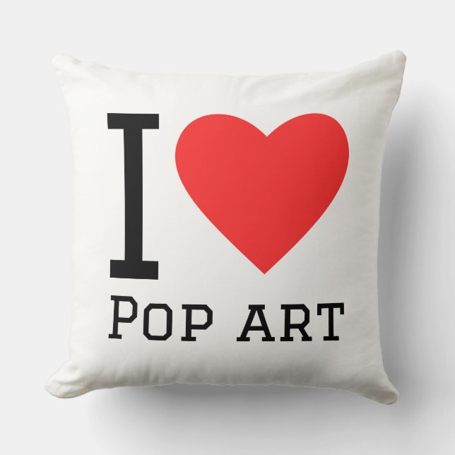Ich liebe Pop-Art Kissen (Vorderseite)