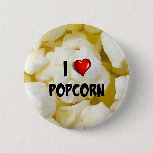 Ich Liebe Popcorn...Yum Button (Vorderseite)