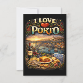 Ich liebe Porto Dankeskarte