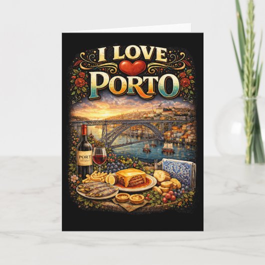Ich liebe Porto Feiertagskarte (Vorderseite)