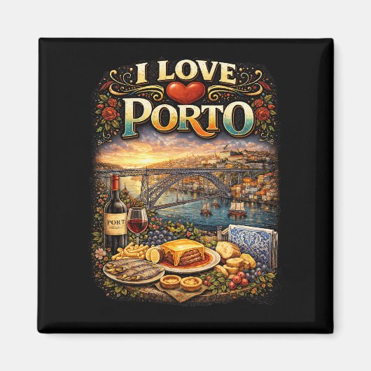Ich liebe Porto Magnet (Vorne)