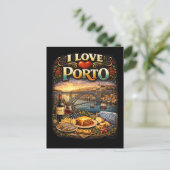 Ich liebe Porto Postkarte (Stehend Vorderseite)