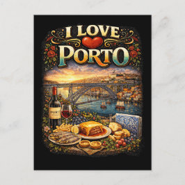 Ich liebe Porto Postkarte