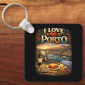 Ich liebe Porto Schlüsselanhänger (Vorderseite)