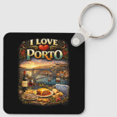 Ich liebe Porto Schlüsselanhänger (Rückseite)
