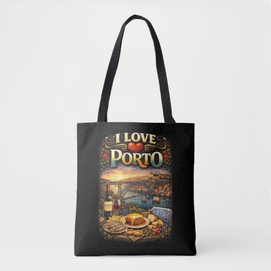 Ich liebe Porto Tasche (Vorderseite)
