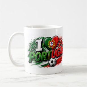ICH LIEBE PORTUGAL Fan Portugiesischer Stolz Fuß Kaffeetasse