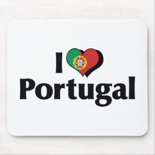 Ich liebe Portugalflagge Mousepad