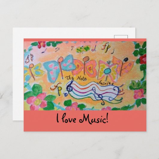 Ich Liebe! Postkarte (Vorne/Hinten)