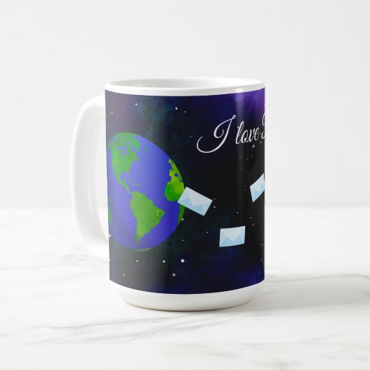Ich Liebe Postüberqueren ll - 15 oz. Mug Kaffeetasse (Vorderseite Links)