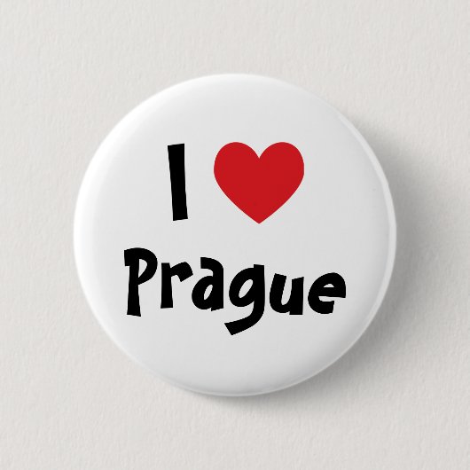 Ich liebe Prag Button (Vorderseite)