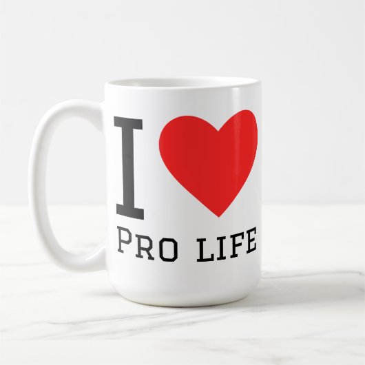Ich liebe pro life  kaffeetasse (Links)