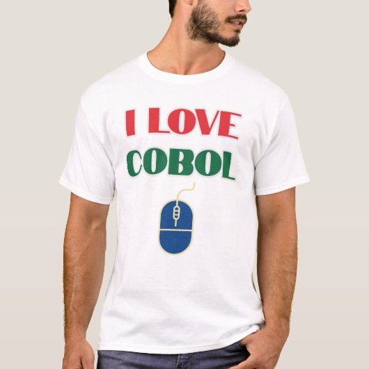Ich liebe Programmieren und ich liebe Cobol T-Shirt (Vorderseite)