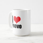 Ich liebe Provo Kaffeetasse (Vorderseite Links)