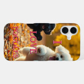Ich liebe Pudel iPhone Hülle (Rückseite (Horizontal))