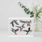 Ich Liebe Puffins! Postkarte (Stehend Vorderseite)