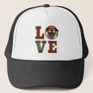 ich liebe pug  truckerkappe