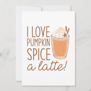 Ich liebe Pumpkin Spice Latte Dankeskarte