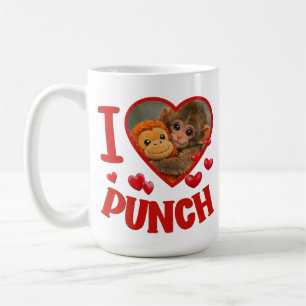 Ich liebe Punch süße Baby-Affe Punch, süßer Baby-A Kaffeetasse