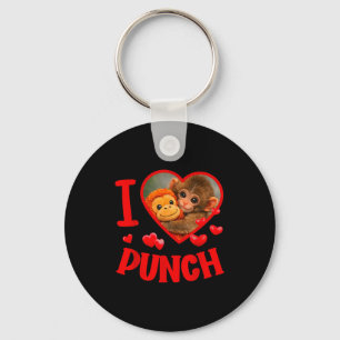 Ich liebe Punch süßer Baby-Affe Punch  Schlüsselanhänger