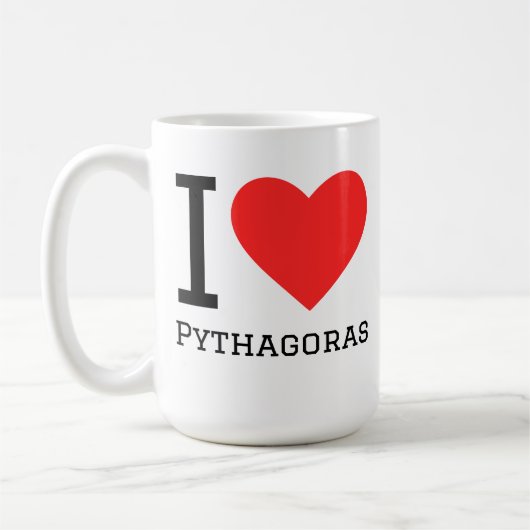 Ich liebe Pythagoras Kaffeetasse (Links)