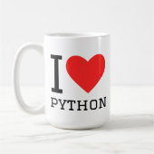 Ich liebe Python Kaffeetasse (Links)