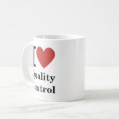 Ich ❤️ Liebe Qualität Kontrolle - QC TASSE (Vorderseite Links)