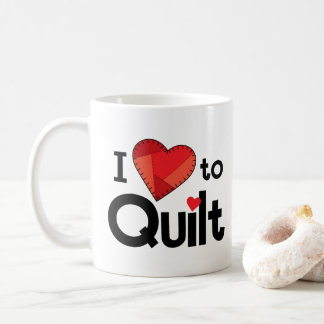 Ich liebe Quilt-Mug – Süßes Geschenk für Quilter Kaffeetasse