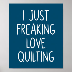 Ich liebe Quilten einfach über alles Quilter's G Poster
