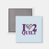 Ich liebe Quilten - Magnet (Vorderseite/Rückseite)